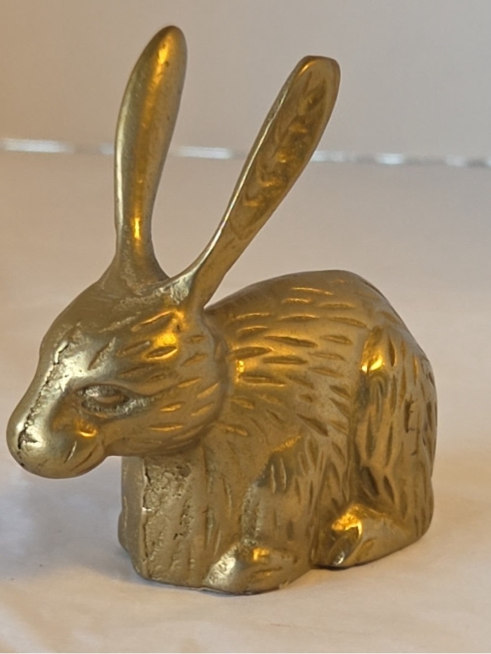 Vintage Walmart Brass Bunny Decor Rabbit